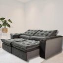 Ver imagem 2 de Sofá Retrátil e Reclinável Ipanema 1,50m com 1,60m de Abertura em Tecido Veludão - Montagem Inclusa