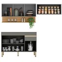 Ver imagem 6 de Cozinha Modulada 3 Pecas Balcao Pia Line Ktp Gris Cp Freijo