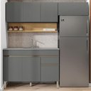Ver imagem 2 de Cozinha Modulada 3 Pecas Balcao Pia Line Ktp Gris Cp Freijo