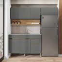 Ver imagem 7 de Cozinha Modulada 3 Pecas Balcao Pia Line Ktp Gris Cp Freijo