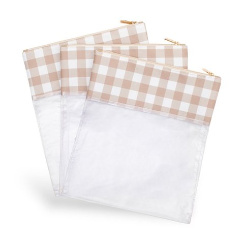 Kit Organizador Vichy Bege Just Baby