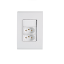Ver imagem 1 de Conjunto Interruptor Simples + 2 Tomada 2p+t 20a 4x2 Tramontina Liz