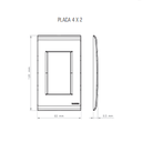 Ver imagem 2 de Conjunto Interruptor Simples + 2 Tomada 2p+t 20a 4x2 Tramontina Liz