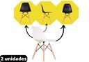 Ver imagem 2 de Cadeira Eames Charles Eiffel Duas Brancas Ajl Store Conjunto Cadeira Sala de Jantar