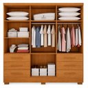 Ver imagem 3 de Guarda Roupa Casal Berlim 6 Portas 6 Gavetas com Espelho e Pés Cinamomo - Novo Horizonte