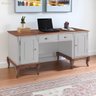 Escrivaninha Hannover 2 Portas e 2 Gavetas Divisor de Ambiente 60813 Linz Moveis - Off White/imbuia - 1