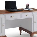 Ver imagem 5 de Escrivaninha Hannover 2 Portas e 2 Gavetas Divisor de Ambiente 60813 Linz Moveis - Off White/imbuia