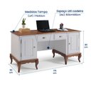 Ver imagem 7 de Escrivaninha Hannover 2 Portas e 2 Gavetas Divisor de Ambiente 60813 Linz Moveis - Off White/imbuia