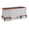 Escrivaninha Hannover 2 Portas e 2 Gavetas Divisor de Ambiente 60813 Linz Moveis - Off White/imbuia - 3