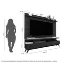 Ver imagem 2 de Conjunto Painel com Rack 1,8 Vivare Wood Off White-Nature - Giga
