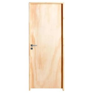 Porta de Abrir Madeira Amescla Lisa 2,10x0,82 Batente 11 C/ Fechadura Básica Lado Direito