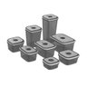 Kit 8 Potes Herméticos de Plástico Electrolux:cinza Escuro/cinza - 1