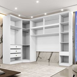 Guarda Roupa Modulado Casal Safira 008 em Mdf com 8 Portas e 4 Gavetas - 3