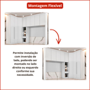 Ver imagem 5 de Guarda Roupa Modulado Casal Safira 008 em MDF com 8 Portas e 4 Gavetas Una Mobília