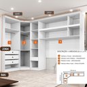 Ver imagem 3 de Guarda Roupa Modulado Casal Safira 008 em Mdf com 8 Portas e 4 Gavetas