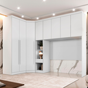 Ver imagem 2 de Guarda Roupa Modulado Casal Safira 008 em Mdf com 8 Portas e 4 Gavetas