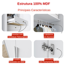 Ver imagem 6 de Guarda Roupa Modulado Casal Safira 008 em MDF com 8 Portas e 4 Gavetas Una Mobília