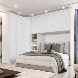 Guarda Roupa Modulado Casal Safira 008 em Mdf com 8 Portas e 4 Gavetas - 1