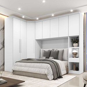 Guarda Roupa Modulado Casal Safira 008 em Mdf com 8 Portas e 4 Gavetas