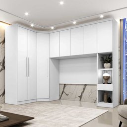 Guarda Roupa Modulado Casal Safira 008 em Mdf com 8 Portas e 4 Gavetas - 2