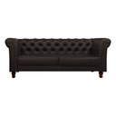 Ver imagem 5 de Sofá Decorativo Sala de Estar Chesterfield 2 Lugares 180cm Couro Capuccino - Mozzelar