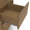 Ver imagem 6 de Armário de Banheiro Travertino 80 Cm 3 Portas 2 Gavetas com Espelho Freijó/creme - Politorno