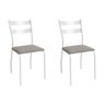 Cadeira Sala de Jantar Bali 2c141br Aço Kit 2 Un Branco/boucle Cinza - Kappesberg - 1