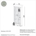 Ver imagem 6 de Estante para Livros 1 Gaveta 2 Portas Vidro Industrial Freijó - Dalla Costa