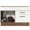 Ver mais imagens de Balcão Gabinete De Pia 120 X 60 Cm 1 Porta 2 Gavetas Rustic