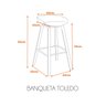 Banqueta Alta Polipropileno Toledo  - 2