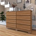 Ver imagem 1 de Cômoda House 8 Gavetas com Pés Amêndola Touch - Panorama Móveis