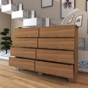 Ver imagem 4 de Cômoda House 8 Gavetas com Pés Amêndola Touch - Panorama Móveis