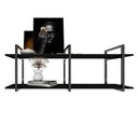 Ver imagem 2 de Aparador Prateleira Industrial Sala Estar Preto Escritorio Hall de Entrada Simples