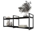 Ver imagem 3 de Aparador Prateleira Industrial Sala Estar Preto Escritorio Hall de Entrada Simples