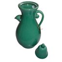 Ver imagem 4 de Elegância Vertical em Verde Jade: Garrafa Cerâmica Chinesa para Servir com Tampa