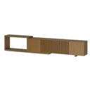 Ver imagem 3 de Rack Extensível para TV até 75 Polegadas 300cm Portas Ripadas Aruá CabeCasa MadeiraOriginals Marrom