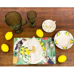 Conjunto 6 Taças 325 Ml P/água de Vidro Bico de Abacaxi Verde Lyor 6465 - 5
