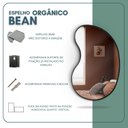 Ver imagem 5 de Espelho Orgânico 70cm X 50cm Bean Moldura em Couro Ecológico Preto