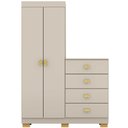 Ver imagem 5 de Cômoda para Quarto 2 Portas 4 Gavetas 120cm Tulsa V01 Fendi - Lyam Decor