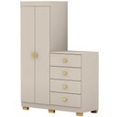 Ver imagem 2 de Cômoda para Quarto 2 Portas 4 Gavetas 120cm Tulsa V01 Fendi - Lyam Decor