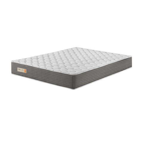 Colchão Viuva Ecoline Espuma D45 Veludine 128x188x25cm Cinza/Branco Ecoflex