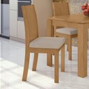 Ver mais imagens de Kit 4 Cadeiras de Jantar Estofadas Athenas Amêndoa Clean/Veludo Naturale Creme