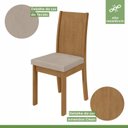 Ver imagem 6 de Kit 4 Cadeiras de Jantar Estofadas Athenas Amêndoa Clean/Veludo Naturale Creme