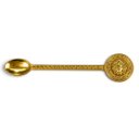Ver imagem 5 de Jogo de 6 Colheres Versace Dourada com Enfeite na Base C: 13cm L: 03