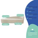 Ver imagem 5 de Recamier Curvo Orgânico 140cm 2 Lugares Lado Esquerdo para Sala de Estar Bouclé Paris Bege