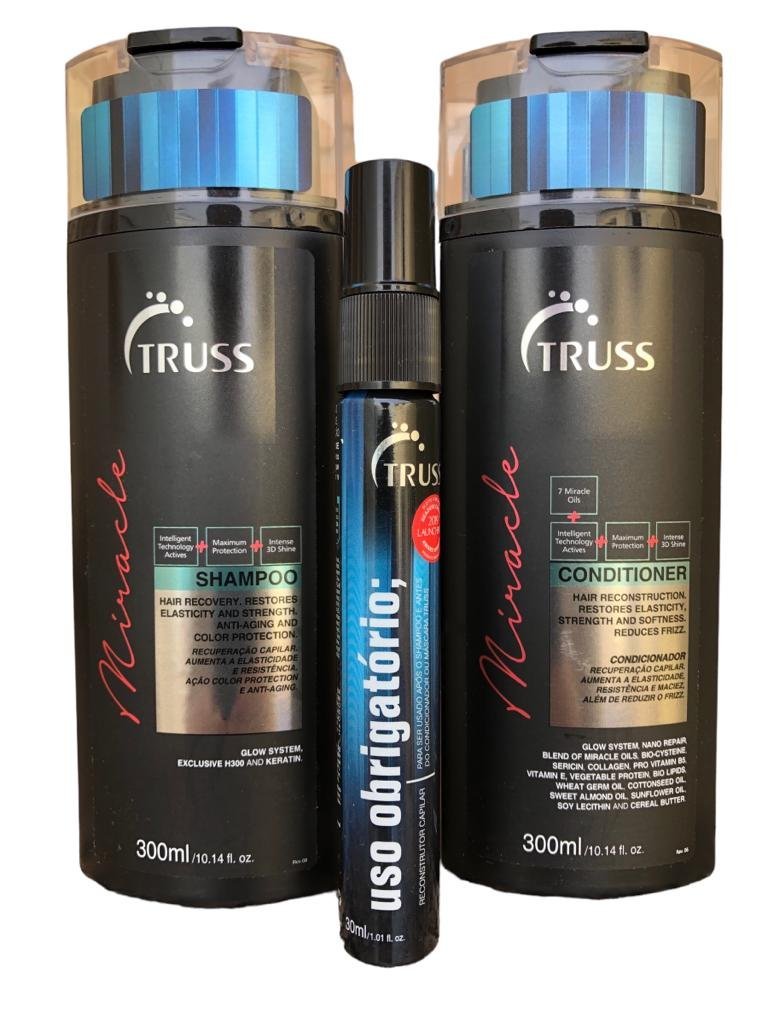 Truss Miracle Shampoo e Condicionador 300ml + Uso Obrigatório 30ml 12269