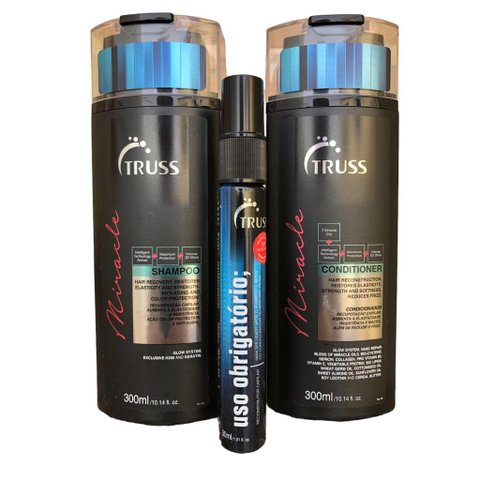 Truss Miracle Shampoo e Condicionador 300ml + Uso Obrigatório 30ml 12269