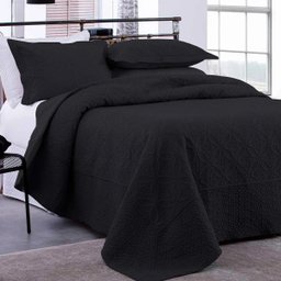 Kit Colcha Boutis Lisa Provence Casal 3 Peças - Cor Preto - 2