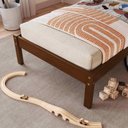 Ver imagem 3 de Cama de Solteiro de Madeira Maciça para Colchão 88x188cm Multimóveis Cr35277 Walnut