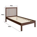 Ver imagem 5 de Cama de Solteiro de Madeira Maciça para Colchão 88x188cm Multimóveis Cr35277 Walnut